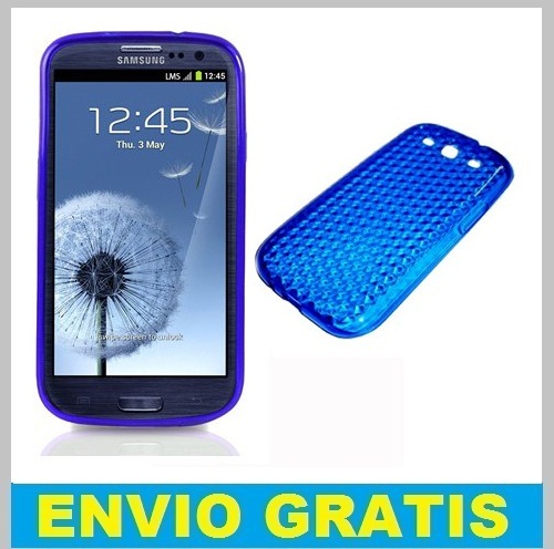 FUNDA SILICONA GEL PARA SAMSUNG I9300 GALAXY S 3 AZUL